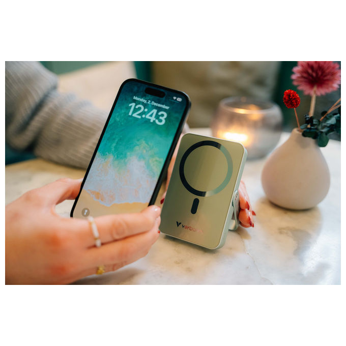 Verbatim Power Bank 10000 mAh Magnetico Wireless con Ricarica Rapida Nero