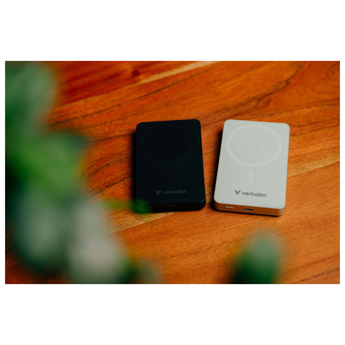 Verbatim Power Bank 10000 mAh Ricarica Wireless Nero