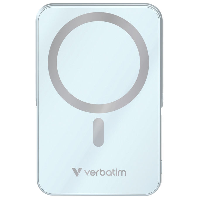 Verbatim Power Bank 10000 mAh Wireless Magnetico Blu