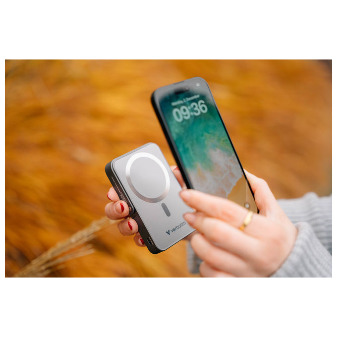 Verbatim Power Bank 10000 mAh Wireless Magnetico Blu