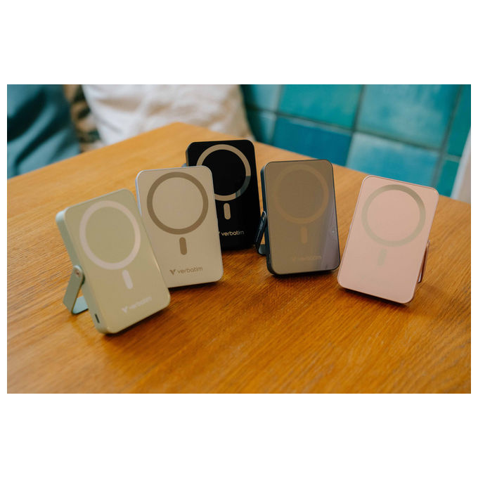 Verbatim Power Bank 10000 mAh Wireless Magnetico Blu