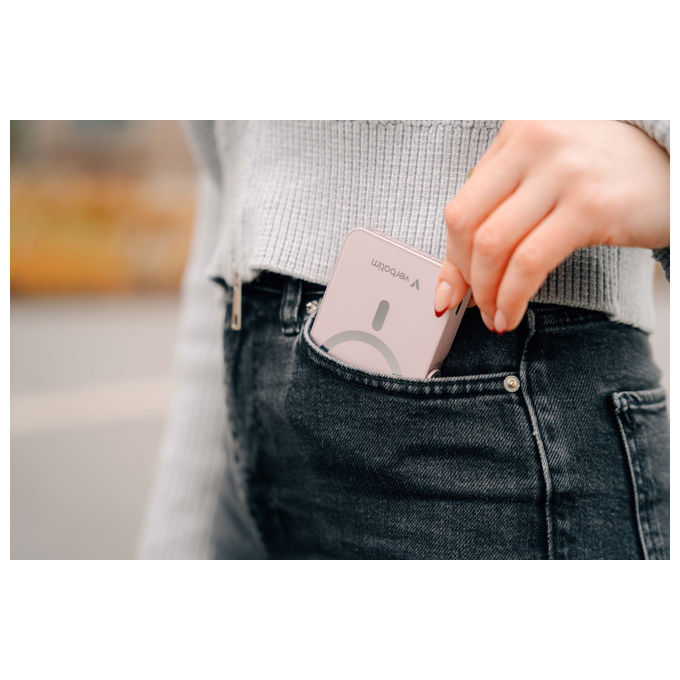 Verbatim Power Bank 10000 mAh Wireless Magnetico Blu