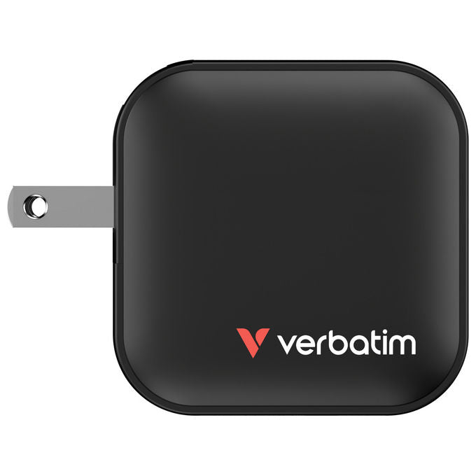 Verbatim Mini Caricatore GaN 70W, 3 Porte USB, Nero