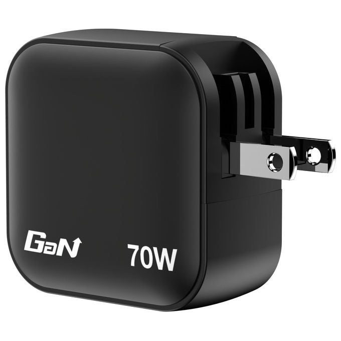 Verbatim Mini Caricatore GaN 70W, 3 Porte USB, Nero