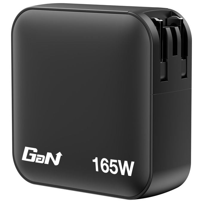 Verbatim 32216 Mini GaN Charger Caricabatterie 165W 4 Porte USB-C USB-A Ricarica Rapida PD 3.1 QC 3.0 colore Nero