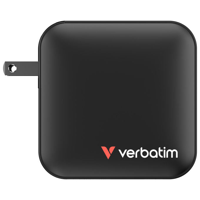 Verbatim 32216 Mini GaN Charger Caricabatterie 165W 4 Porte USB-C USB-A Ricarica Rapida PD 3.1 QC 3.0 colore Nero