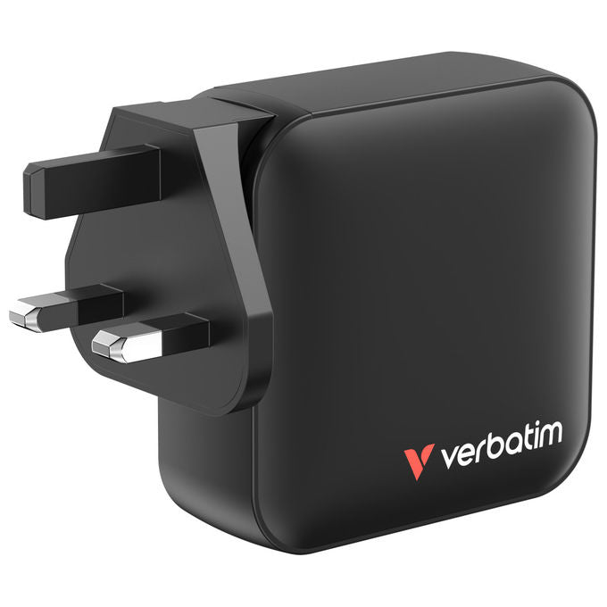 Verbatim 32216 Mini GaN Charger Caricabatterie 165W 4 Porte USB-C USB-A Ricarica Rapida PD 3.1 QC 3.0 colore Nero