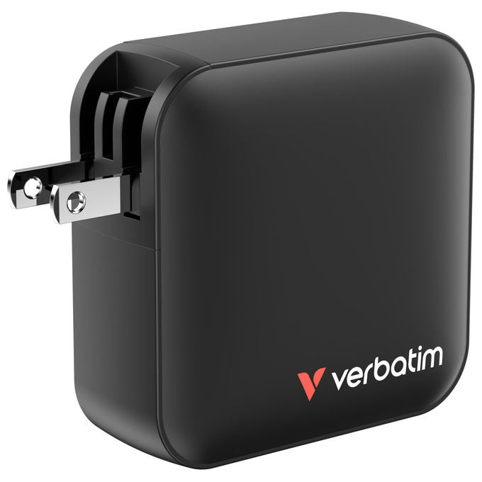 Verbatim 32216 Mini GaN Charger Caricabatterie 165W 4 Porte USB-C USB-A Ricarica Rapida PD 3.1 QC 3.0 colore Nero