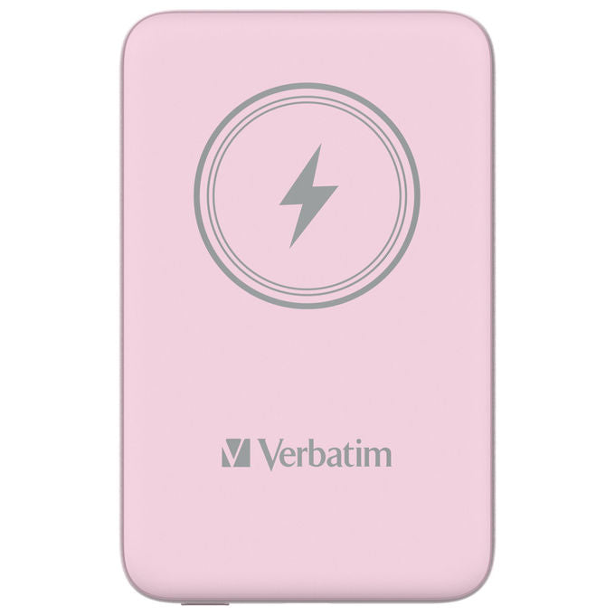 Verbatim Power Bank 10000mAh Ricarica Wireless Rosa