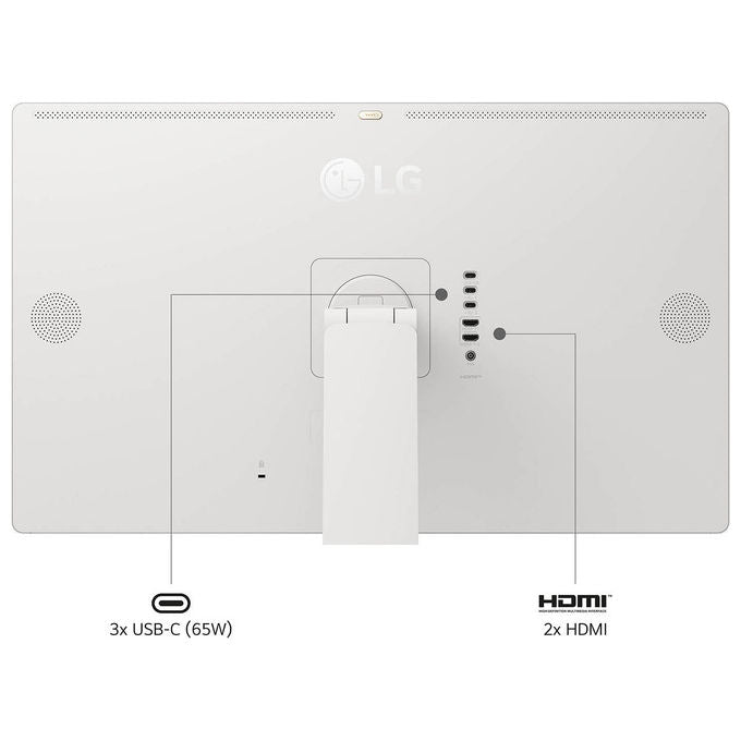 LG 32U889SA-W.AEU Swing Monitor Smart 31.5'' 4K UHD IPS Touch webOS 24 Base con Rotelle Wi-Fi Bluetooth Speaker 10W colore Bianco
