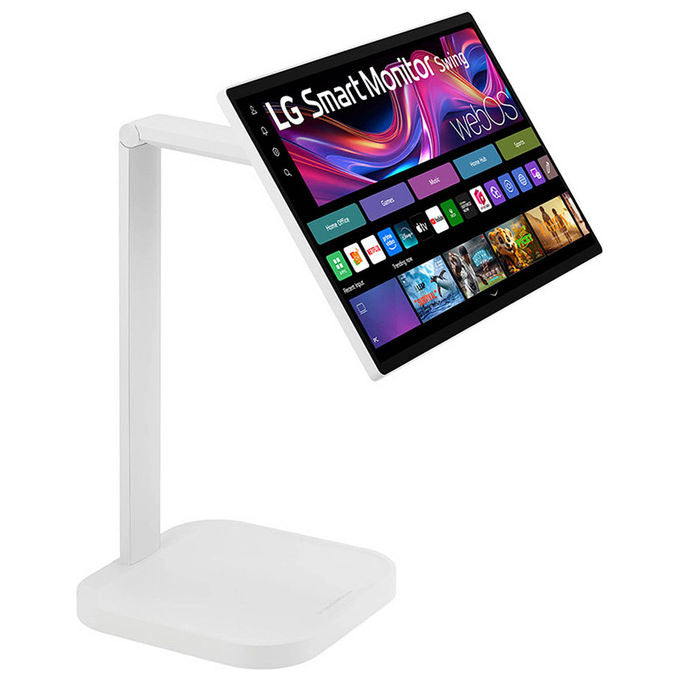 LG 32U889SA-W.AEU Swing Monitor Smart 31.5'' 4K UHD IPS Touch webOS 24 Base con Rotelle Wi-Fi Bluetooth Speaker 10W colore Bianco