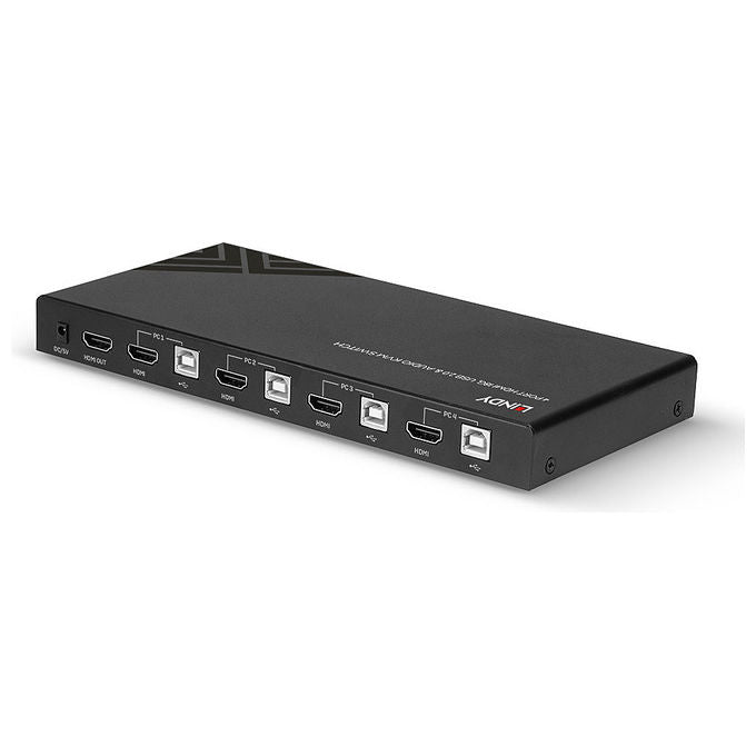 Lindy Switch KVM HDMI 4K60 USB 2.0 a 4 Porte