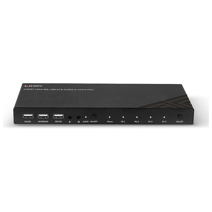 Lindy Switch KVM HDMI 4K60 USB 2.0 a 4 Porte