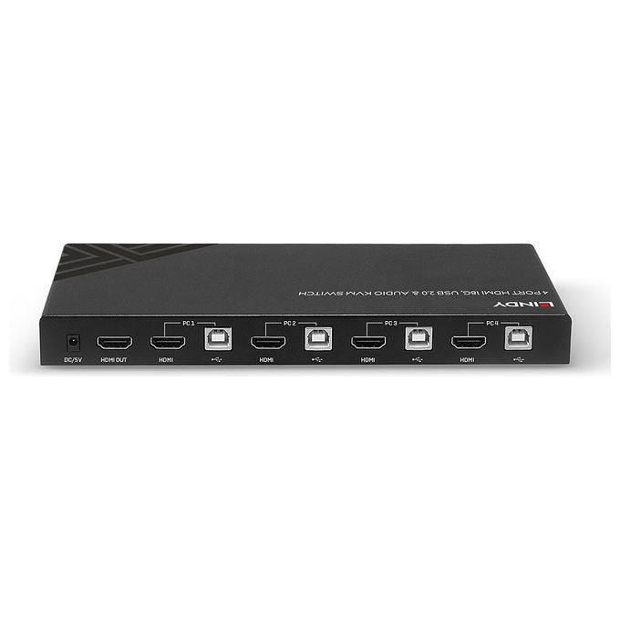 Lindy Switch KVM HDMI 4K60 USB 2.0 a 4 Porte
