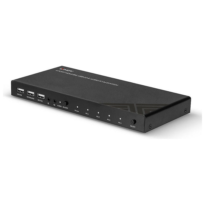 Lindy Switch KVM HDMI 4K60 USB 2.0 a 4 Porte