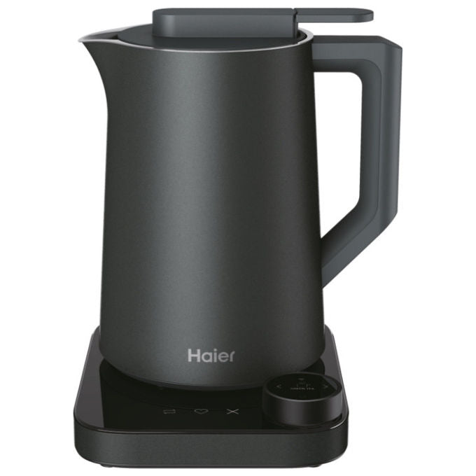 Haier HKE7W 011 Bollitore Elettrico 1,3 L 2200 W 21 Programmi Controllo Temperatura Display LCD colore Grigio