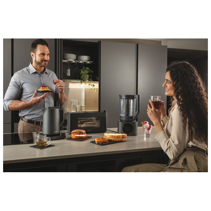 Haier HKE7W 011 Bollitore Elettrico 1,3 L 2200 W 21 Programmi Controllo Temperatura Display LCD colore Grigio