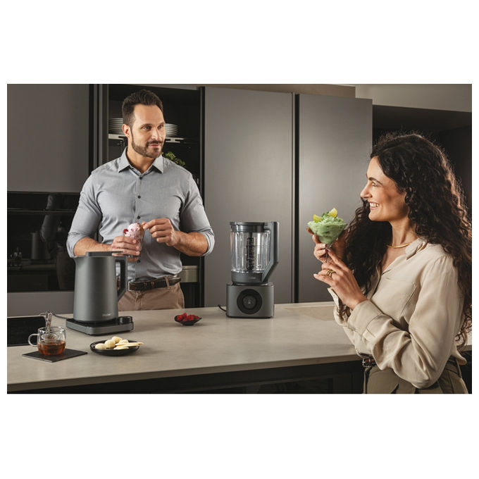 Haier HKE7W 011 Bollitore Elettrico 1,3 L 2200 W 21 Programmi Controllo Temperatura Display LCD colore Grigio
