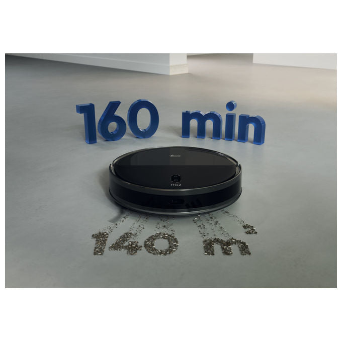 Hoover HG230H 011 Turbo Slim Robot aspirapolvere Laser 0.25 L autonomia 160 min Wi-Fi App mappatura colore Nero