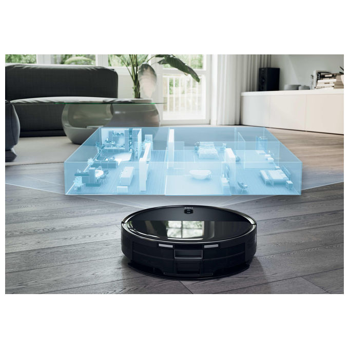 Hoover HG230H 011 Turbo Slim Robot aspirapolvere Laser 0.25 L autonomia 160 min Wi-Fi App mappatura colore Nero