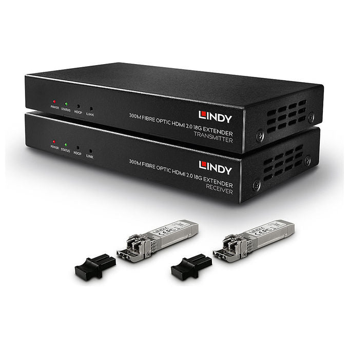 Lindy Trasmettitore Ricevitore AV 4K 60Hz Nero