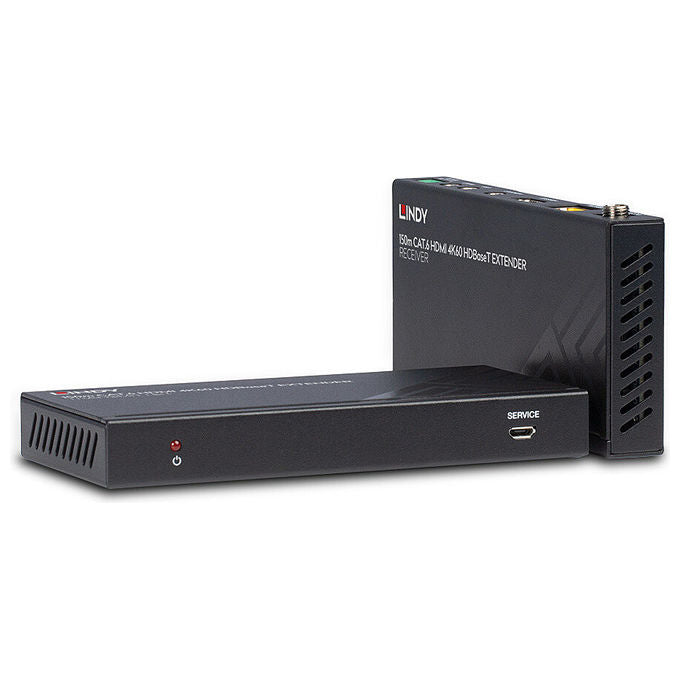 Lindy Moltiplicatore AV 4K UHD Trasmettitore e Ricevitore Nero