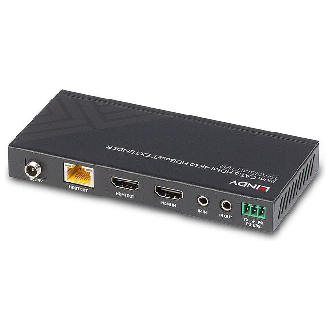 Lindy Moltiplicatore AV 4K UHD Trasmettitore e Ricevitore Nero
