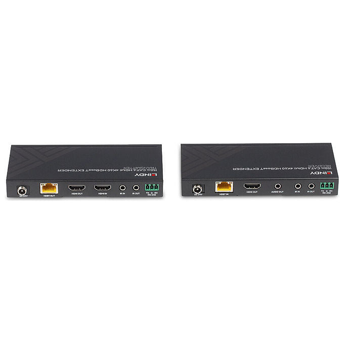 Lindy Moltiplicatore AV 4K UHD Trasmettitore e Ricevitore Nero