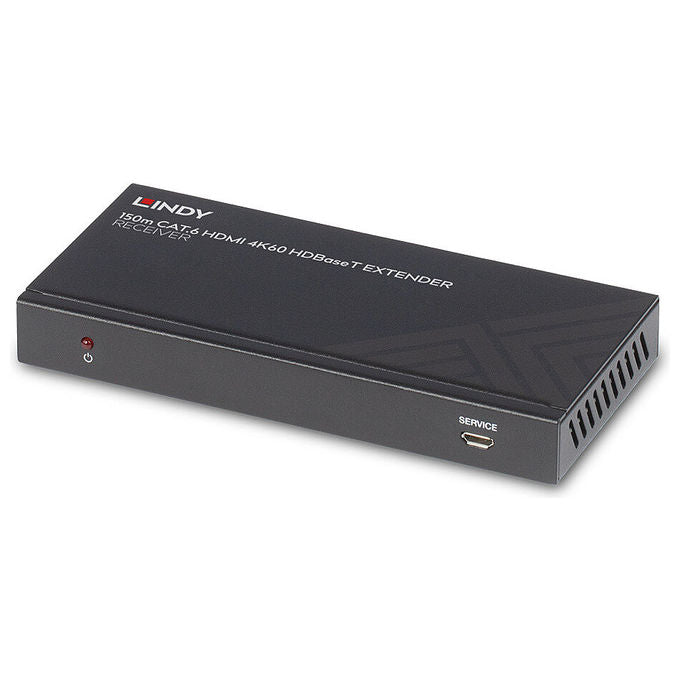Lindy Moltiplicatore AV 4K UHD Trasmettitore e Ricevitore Nero