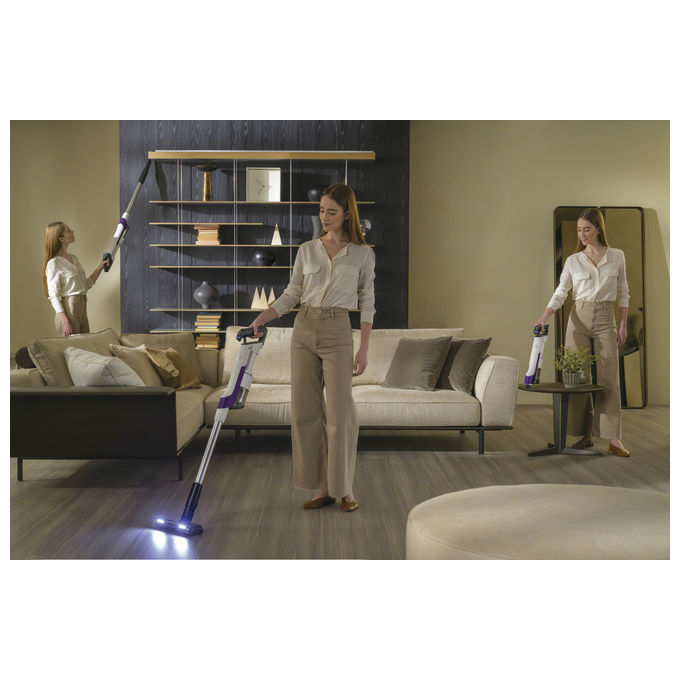 Hoover HF202P 011 Aspirapolvere a Bastone 2 in 1 Senza Sacchetto Viola