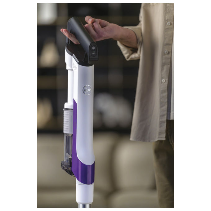 Hoover HF202P 011 Aspirapolvere a Bastone 2 in 1 Senza Sacchetto Viola