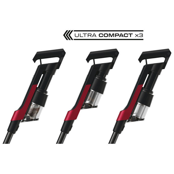 Hoover HF210H Scopa Elettrica 2 in 1 Senza Sacchetto Nero-Rosso