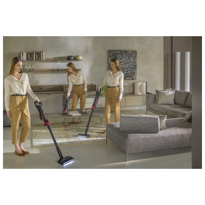 Hoover HF210H Scopa Elettrica 2 in 1 Senza Sacchetto Nero-Rosso