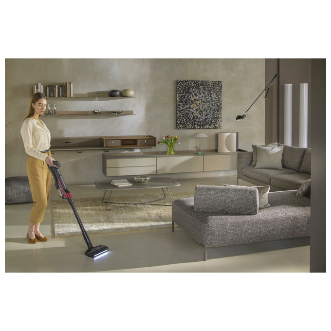 Hoover HF210H Scopa Elettrica 2 in 1 Senza Sacchetto Nero-Rosso