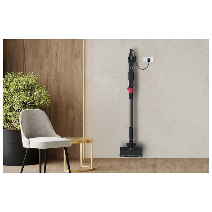 Hoover HF210H Scopa Elettrica 2 in 1 Senza Sacchetto Nero-Rosso