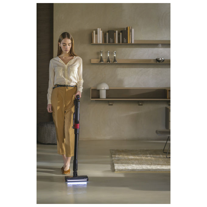 Hoover HF210H Scopa Elettrica 2 in 1 Senza Sacchetto Nero-Rosso