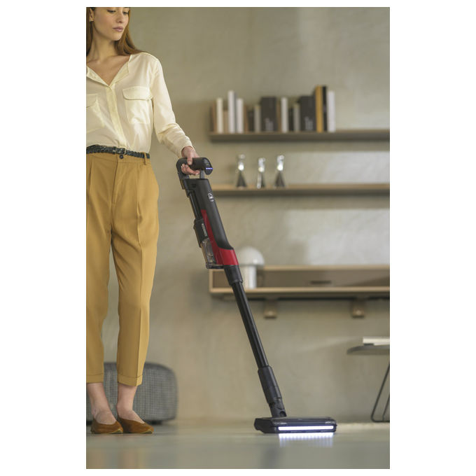 Hoover HF210H Scopa Elettrica 2 in 1 Senza Sacchetto Nero-Rosso