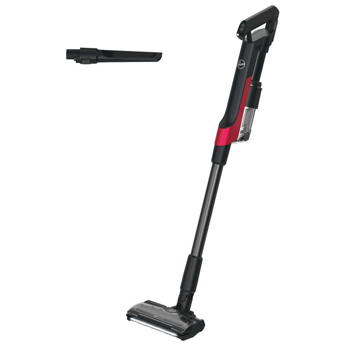 Hoover HF210H Scopa Elettrica 2 in 1 Senza Sacchetto Nero-Rosso