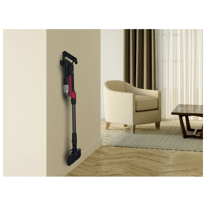 Hoover HF210H Scopa Elettrica 2 in 1 Senza Sacchetto Nero-Rosso