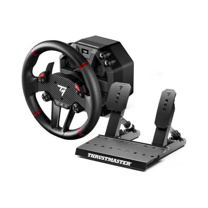 Thrustmaster T598 Volante e Pedaliera per PC PS4 PS5 Nero Rosso