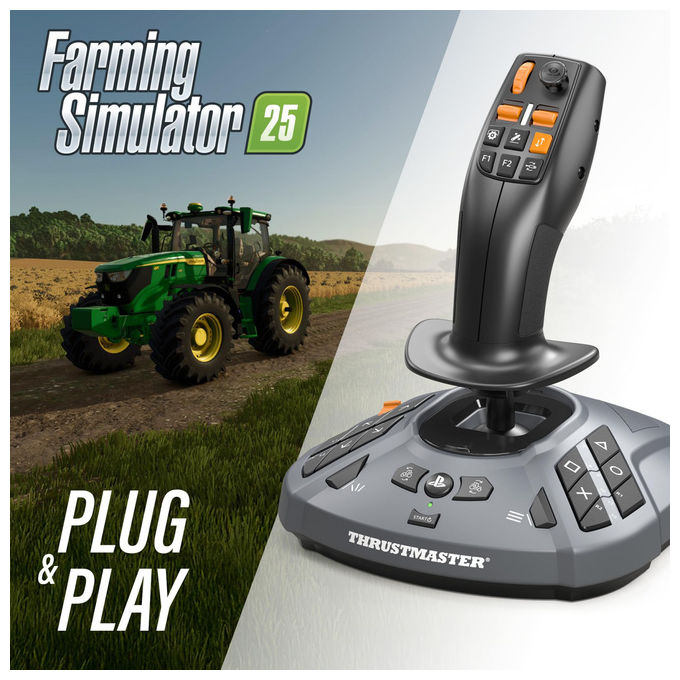 Thrustmaster SimTask FarmStick Joystick Multifunzione PS5 PC 33 pulsanti 3 assi H.E.A.R.T colore Nero
