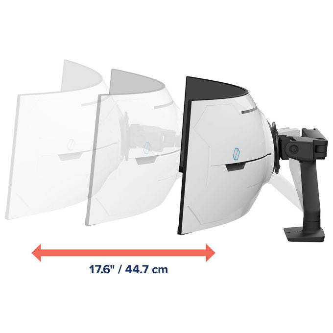 Ergotron Braccio Monitor HX Con Morsa Nero Fino A 57 Pollici