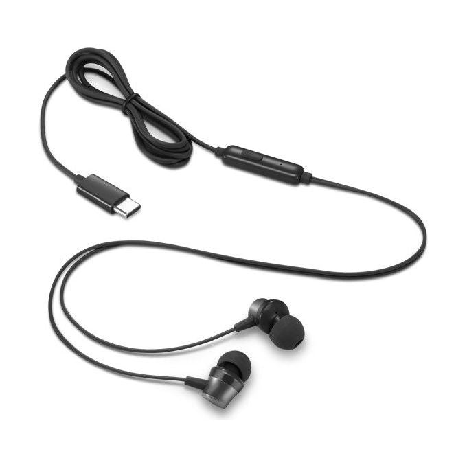 Lenovo Cuffie In-ear USB-C Nero con Microfono