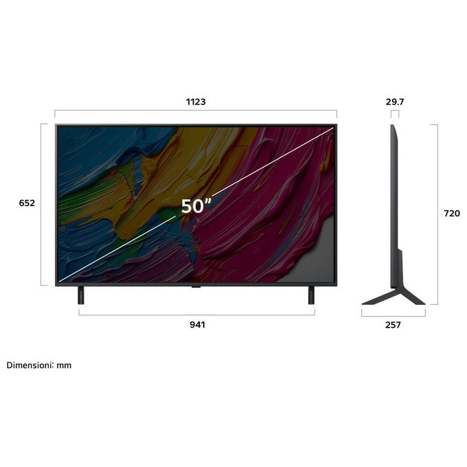 Tv LG QNED 50 pollici 4K HDR10 α7 Gen8 WebOS 25