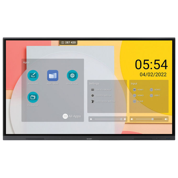 Sharp PN-L652B Display Touch Interattivo 4K 65 Pollici