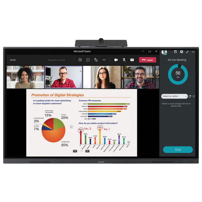 Sharp PN-L652B Display Touch Interattivo 4K 65 Pollici