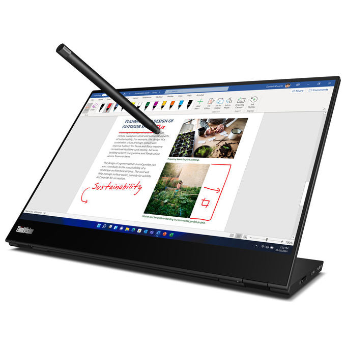 Lenovo ThinkVision M14t Gen 2 Monitor Portatile Touch 14'' 2.2K