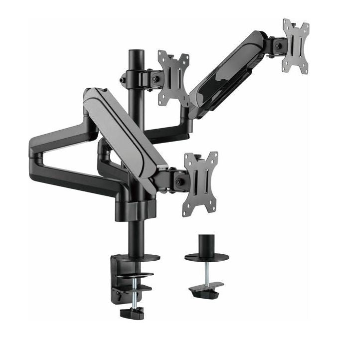Equip Staffa Monitor Tripli 17-27 pollici da Scrivania Nero