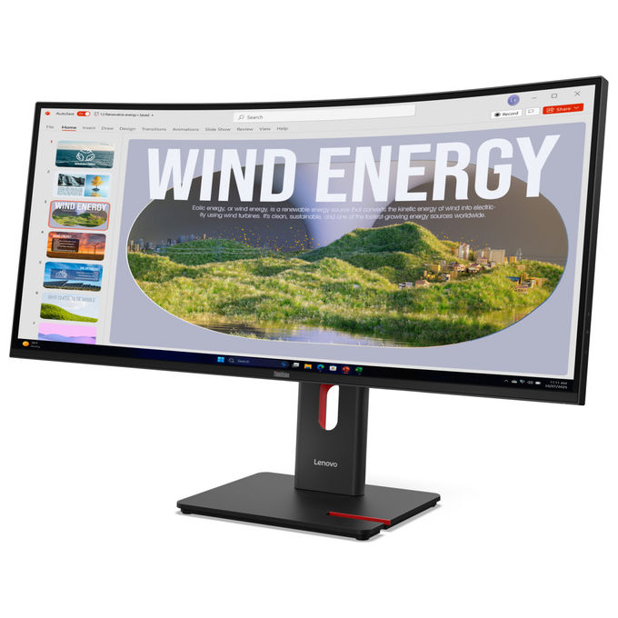 Lenovo ThinkVision T34WD-40 Monitor Led 34'' Wide Quad HD Nero