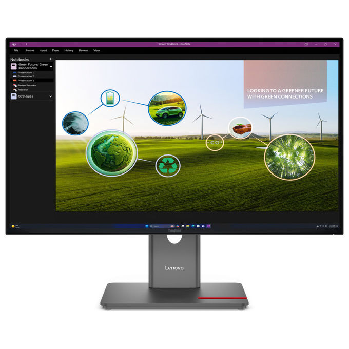 Lenovo ThinkVision P27Q-40 Monitor Led 27'' Quad HD Nero